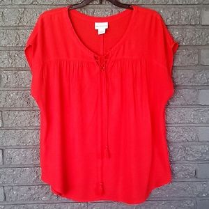 Bright Orange Blouse